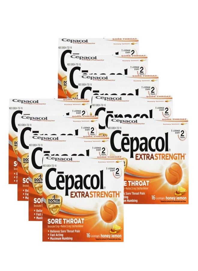 سيباكول أقراص سيباكول لعلاج الحلق بأقصى قوة، بنكهة العسل والليمون، 16 قرصًا (عبوة من 9 أقراص) - Image 1